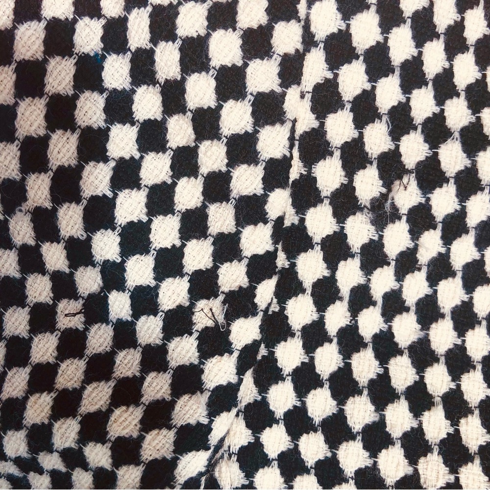 Akris blazer houndstooth check cream & black jacket women’s size 8 hourglass - Picture 15 of 15